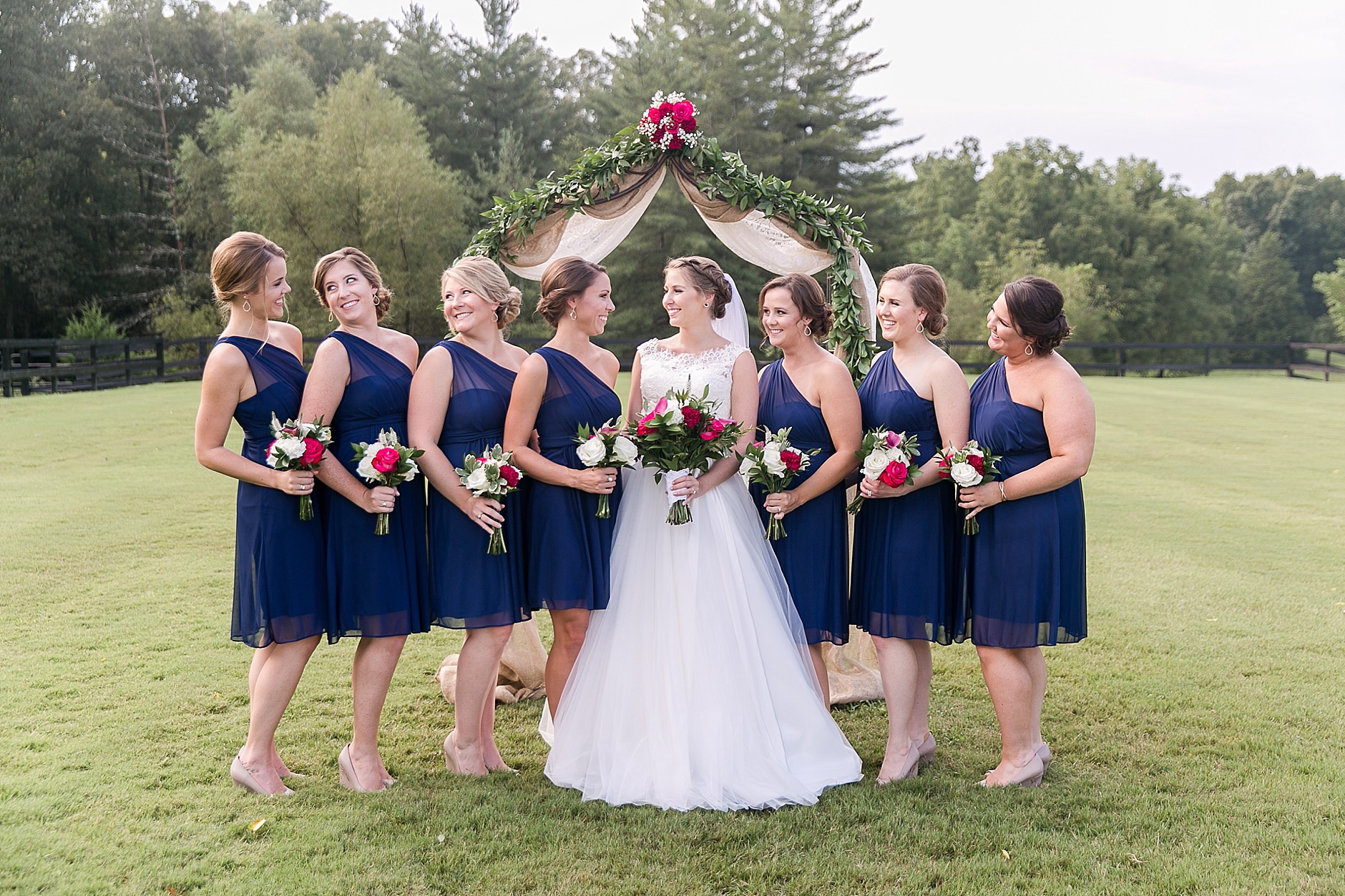 A Navy and Pink Barn Wedding at Terian Farms in Lebanon Tennessee by Rachael Houser Photography